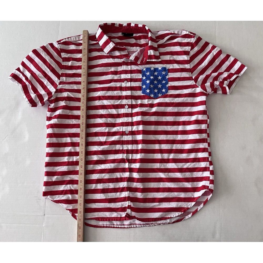 Staghorn Outfitters XL Button Down Patriotic Flag Red White Blue
